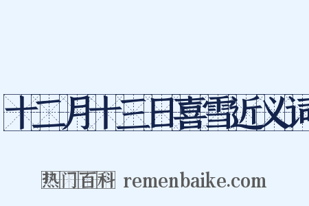 十二月十三日喜雪近义词是什么意思的图片